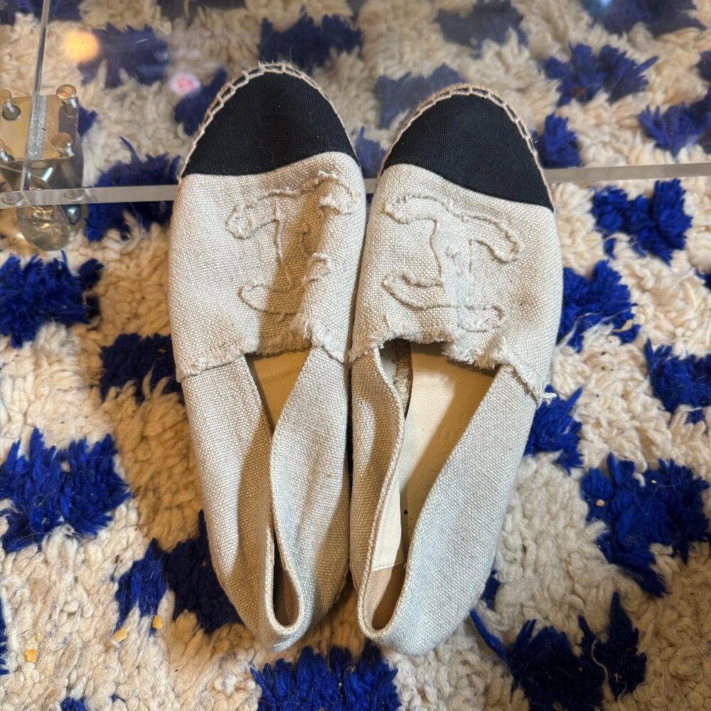Chanel Interlocking Logo Cc Canvas Espadrilles - … - image 2